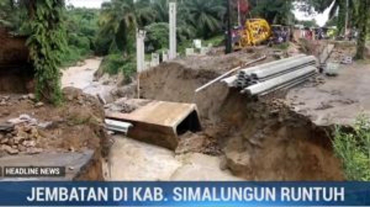 Jembatan Runtuh, Jalur Penghubung Pematangsiantar-Tanah Jawa Lumpuh