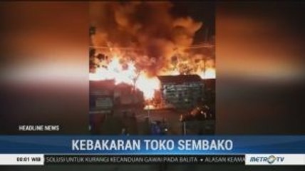 Lima Toko Sembako di Cilegon Ludes Dilalap Api