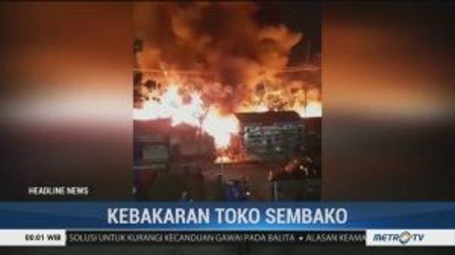 Lima Toko Sembako di Cilegon Ludes Dilalap Api