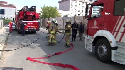 Ataşehir'de 21 katlı inşaatta yangın paniği