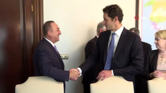Dışişleri Bakanı Mevlüt Çavuşoğlu ABD Ulusal Güvenlik Danışmanı Robert O'Brien ile görüşüyor
