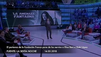 Tanto hablar de Franco y la gracia le estalla a Iñaki López y Elisa Beni, que acaban humillados por el portavoz de la Fundación