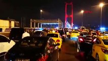 15 Temmuz Şehitler Köprüsü'nde trafiği çift taraflı durduran intihar girişimi