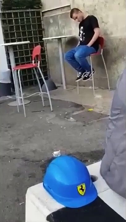 Drunk Man Fell Off His Chair