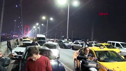 15 Temmuz Şehitler Köprüsü'nde korku dolu anlar ! Köprü kapatıldı