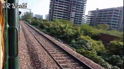 Superfast train crossing train speedy move