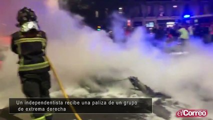 Un independentista recibe una paliza de un grupo de extrema derecha