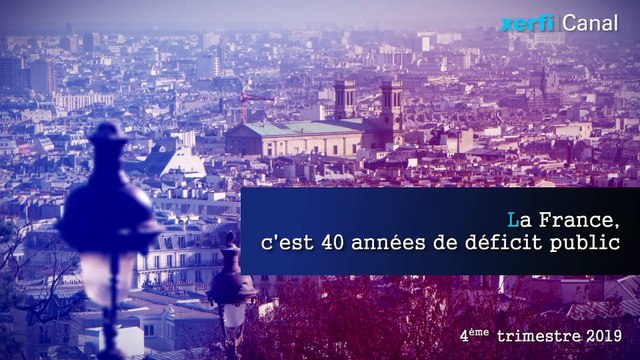 Graphique : La France, c'est 40 années de déficit public [ Le graphique Xerfi]