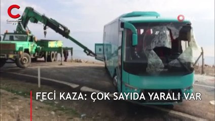 Yolcu otobüsü kaza yaptı! Çok sayıda yaralı var