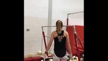 Gymnastics Bars Higgins Roll Fail
