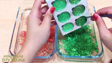 Green vs Orange ! Mixing Makeup Eyeshadow into Clear Slime | Satisfying Slime s #590