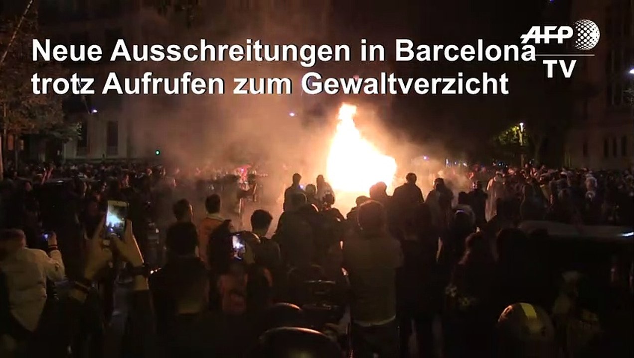Mit Molotowcocktails gegen die Polizei: Neue Ausschreitungen in Barcelona