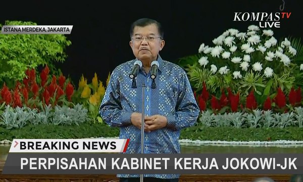Pamitan, Wapres Jusuf Kalla Ucapkan Selamat untuk Menteri yang Berlanjut