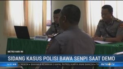 Polda Sultra Sidangkan 6 Polisi Bersenpi saat Demo Mahasiswa di Kendari