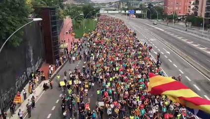 La Marxa per la llibertat entra per la Meridiana
