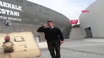 Çanakkale tarihi alan'daki güvenlikçilerden 'mehmetçiğe selam olsun' videosu