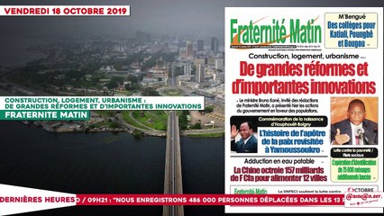 Le Titrologue du 18 Octobre 2019 : La procureure sort un mémoire de 129 pages pour ramener Gbagbo en prison