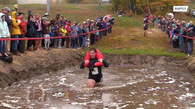 Главное, не уронить любимую лицом в грязь – В США прошёл Чемпионат по ношению жён