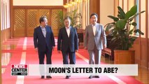 Moon may send friendly letter to Abe via S. Korean PM visiting Tokyo next week