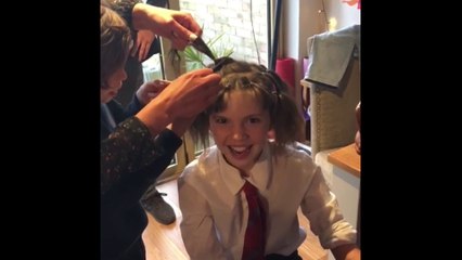 Kettering schoolgirl shaves hair off for charity