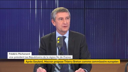 Commission européenne : Thierry Breton est "un très bon profil, il fallait une personnalité marquante, il a la carrure pour ça", estime Frédéric Péchenard, vice-président Les Républicains d'Île-de-France.