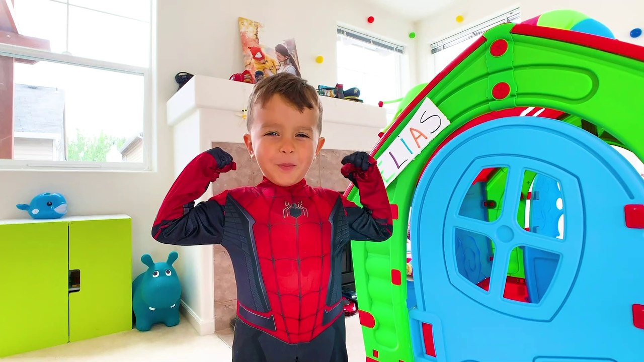Elias wants to be strong like a superhero