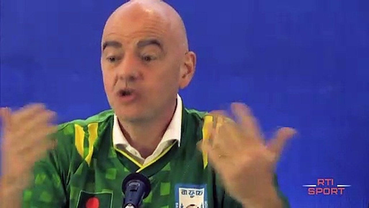 Football | Conférence de presse du Président de la FIFA Gianni Infantino sur le racisme