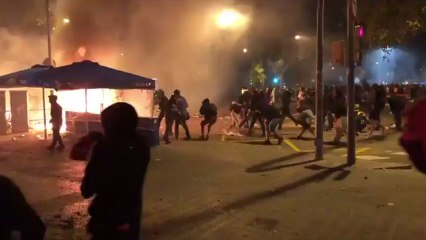 Barricadas en Cataluña en la quinta noche de violencia consecutiva