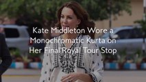 Kate Middleton Wore a Monochromatic Kurta on Her Final Royal Tour Stop