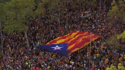 바르셀로나 '스페인 규탄' 집회 50만 운집...성가족성당도 폐쇄 / YTN