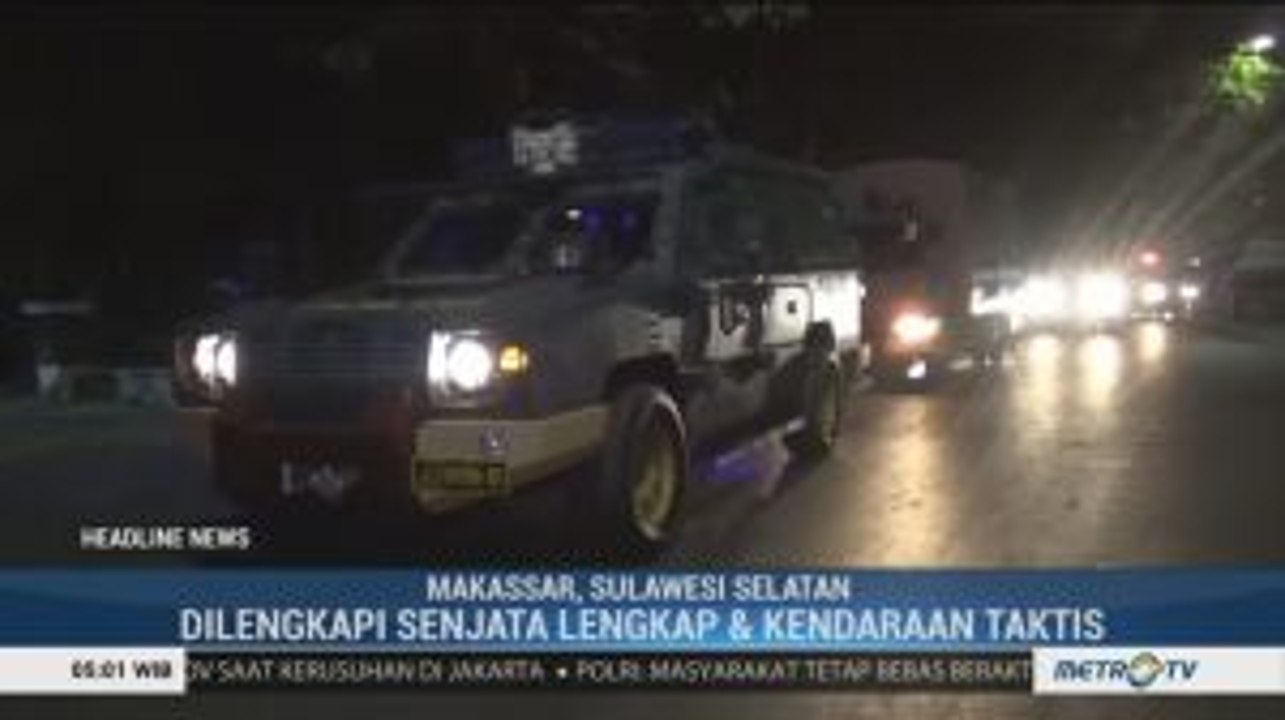 Aparat Keamanan Makassar Patroli Cegah Gangguan Kamtibmas