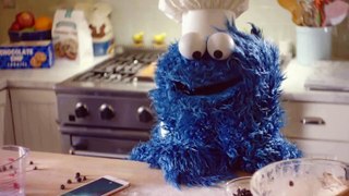 Voice acting cookie monster