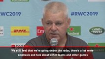 Wales coach Gatland happy to be 'under the radar'