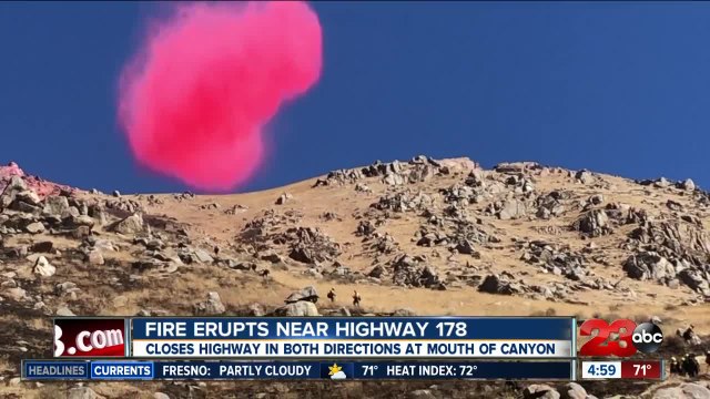 Fire Erupts Near Highway 78