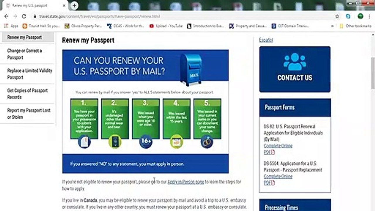 How to renew US passport online or by mail