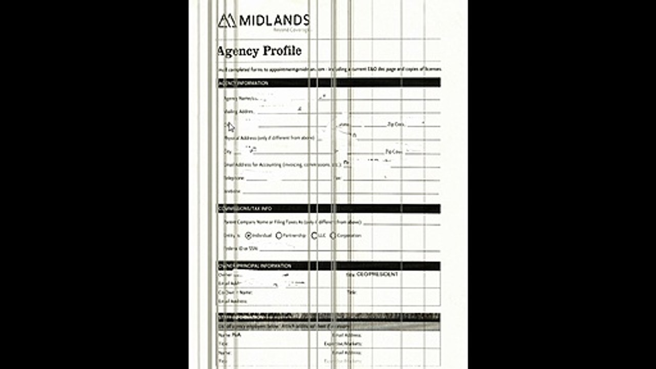 Midland insurance profile form
