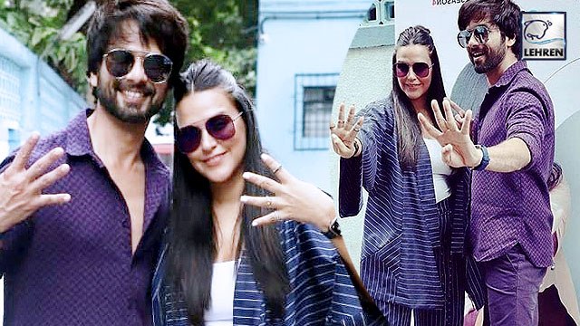 Shahid Kapoor Meets Neha Dhupia To Record For 'No Filter Neha'