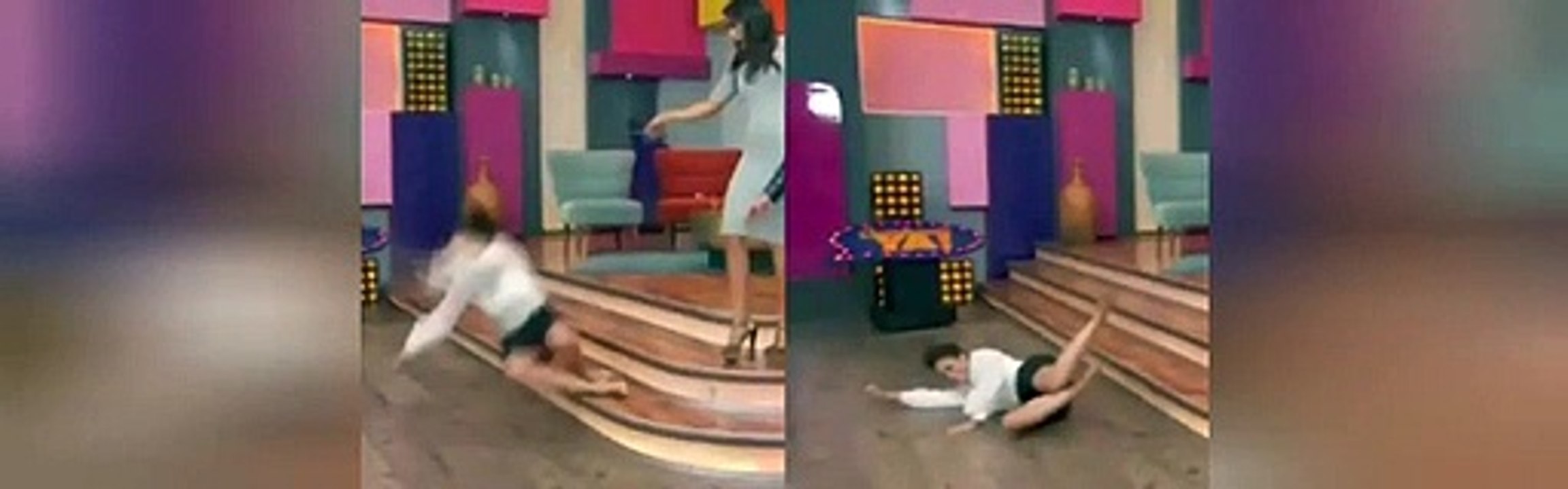Conductora de Televisión Cynthia Urias Cae Durante Grabación del Programa Cuentamelo YA