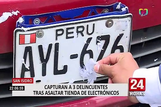 San Isidro: hampones capturados utilizaban chalecos policiales para simular intervenciones