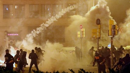 Hunderttausende auf Barcelonas Strassen