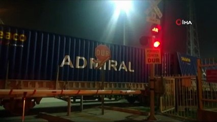 Mermer Taşıyan Yük Treni Devrildi