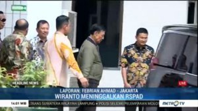Kondisi Membaik, Wiranto Tinggalkan RSPAD