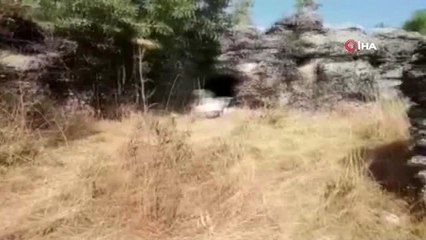 Lice'de kayalıkların içine gizlenmiş halde 158 kilo esrar ele geçirildi