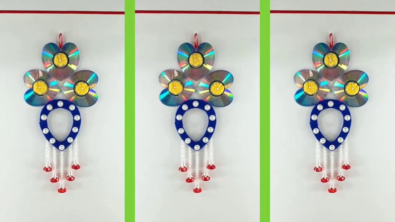 Recycling cd disk craft |Best out of waste  | Diy arts and crafts | Recycling cd disk reused