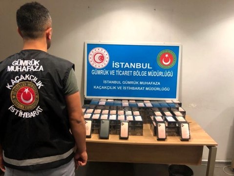 Sabiha Gökçen Havalimanı'nda 179 adet cep telefonu ele geçirildi