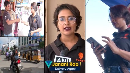 Hyderabad's First Woman Food Delivery Agent Janani Rao || Oneindia Telugu