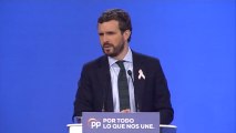 Casado avisa a Sánchez que tiene que restablecer la ley y el orden.