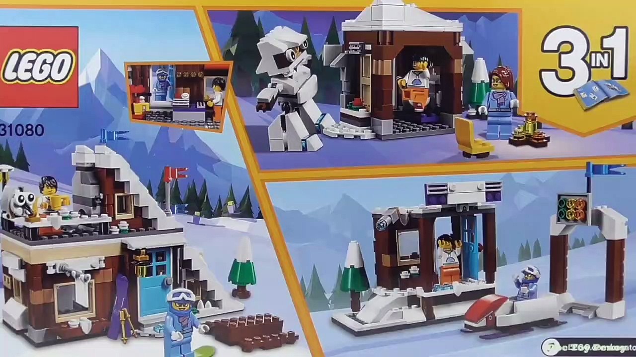 LEGO Creator Modular Winter Vacation "Yeti Surprise" (31080) - Toy Unboxing and Speed Build