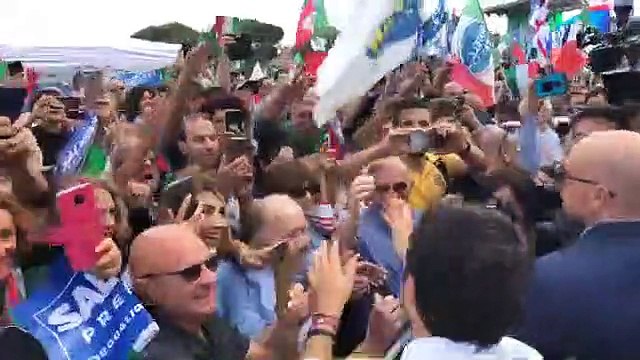 Roma - Bagno di folla per Salvini in Piazza San Giovanni19.10.19)