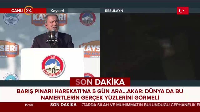 Milli Savunma Bakanı Akar Kayseri'de